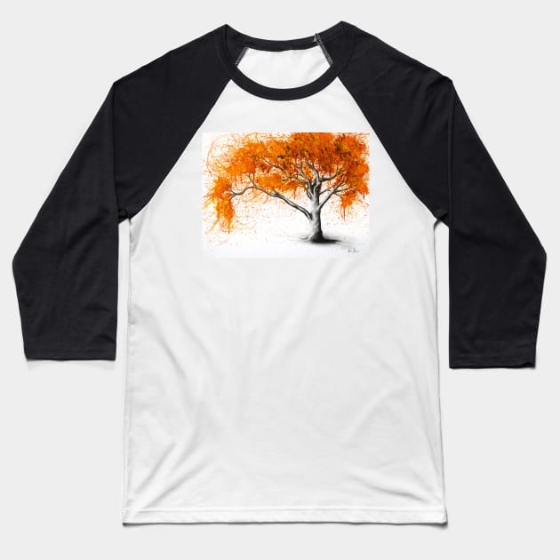 Autumn Flames Baseball T-Shirt by AshvinHarrison